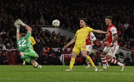 Arsenal 0-2 Liverpool: Jota giúp Liverpool gặp Chelsea ở chung kết Cúp Liên đoàn Anh