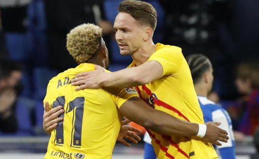 Espanyol 2-2 Barcelona: De Jong giúp Barcelona thoát thua vào phút cuối cùng