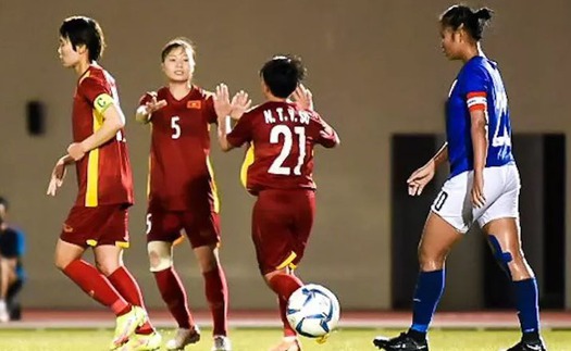 KẾT QUẢ bóng đá Nữ Việt Nam 5-0 Lào, nóng đá nữ Đông Nam Á