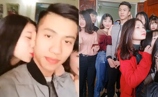 Phan Văn Đức về nhà, 'bị' hàng loạt fan nữ bao vây, ôm hôn say đắm