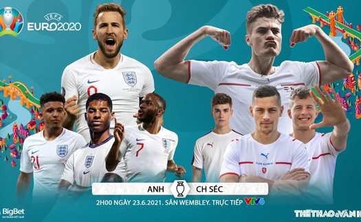 Kèo nhà cái. Soi kèo Anh vs Cộng hòa Séc. VTV6 VTV3 trực tiếp bóng đá EURO 2021