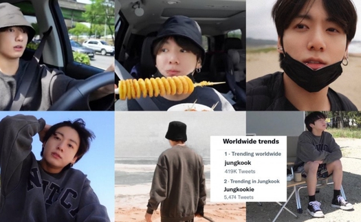 Jungkook BTS đánh cắp trái tim ARMY, đứng Top trending toàn cầu