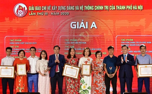 Giải thưởng giải báo chí thành phố Hà Nội lần thứ III: TTXVN đoạt 6 giải