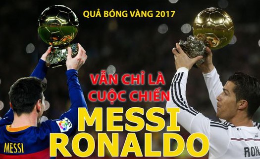 Quả bóng Vàng 2017: Vẫn chỉ là cuộc chiến Messi - Ronaldo