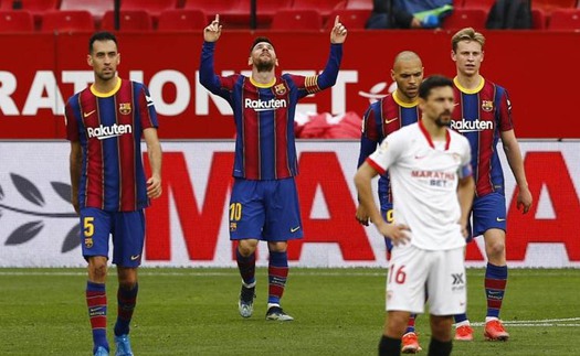 Sevilla 0-2 Barcelona: Messi solo đẳng cấp, Barca giành 3 điểm trên sân khách