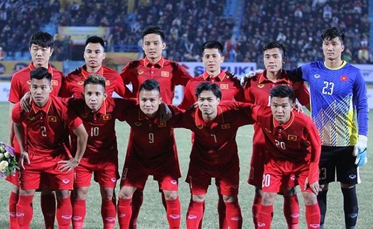 BXH FIFA tháng 12/2017: Việt Nam là số 1 Đông Nam Á, hơn Thái Lan 18 bậc