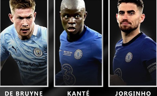 TIẾT LỘ: Jorginho vượt Kante, De Bruyne đoạt giải Cầu thủ xuất sắc nhất UEFA