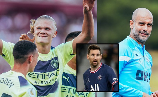 Guardiola so sánh Haaland với Messi sau màn ra mắt hoàn hảo