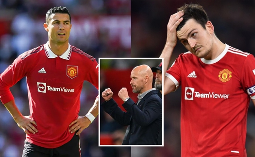 Ten Hag giải thích lí do Ronaldo và Maguire ngồi dự bị trong trận gặp Liverpool