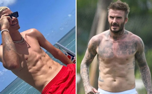 Con trai Beckham khoe body '6 múi' đẹp như bố trên du thuyền