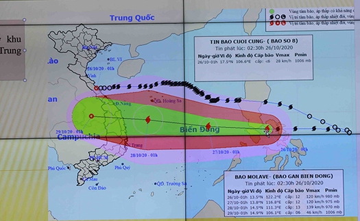 Ứng phó với bão số 9 'siêu mạnh': Kiểm soát chặt chẽ tuyến biển và đất liền