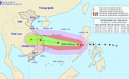 Thủ tướng Chính phủ chỉ đạo triển khai ứng phó khẩn cấp bão số 9