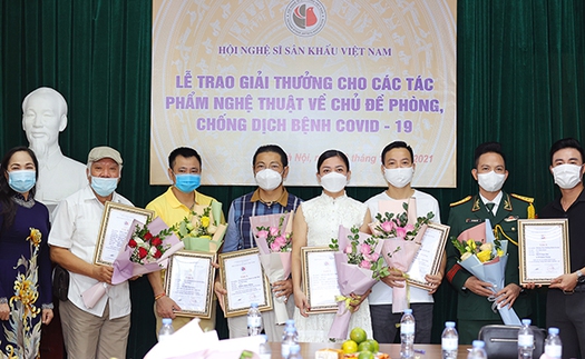 Hội Nghệ sĩ Sân khấu Việt Nam trao giải tác phẩm xuất sắc về đề tài phòng, chống Covid-19