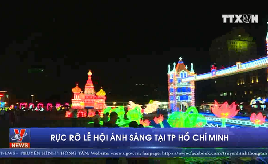 VIDEO: Rực rỡ lễ hội ánh sáng tại TP Hồ Chí Minh