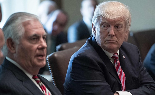 Tổng thống Mỹ: Có nhiều bất đồng quan điểm với Ngoại trưởng Tillerson