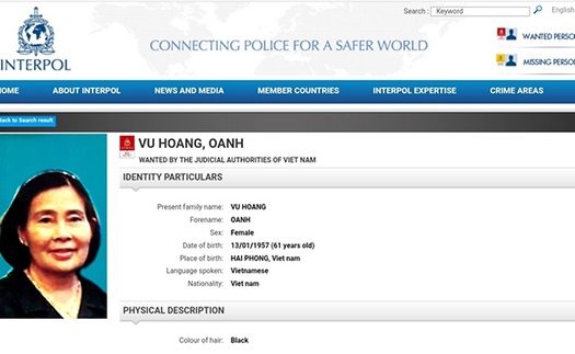 Bộ Công an truy nã quốc tế 'bà trùm' ma túy Vũ Hoàng Oanh