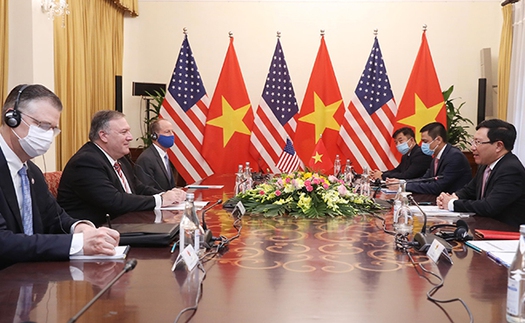 Phó Thủ tướng, Bộ trưởng Ngoại giao Phạm Bình Minh hội đàm với Ngoại trưởng Hoa Kỳ Michael Pompeo