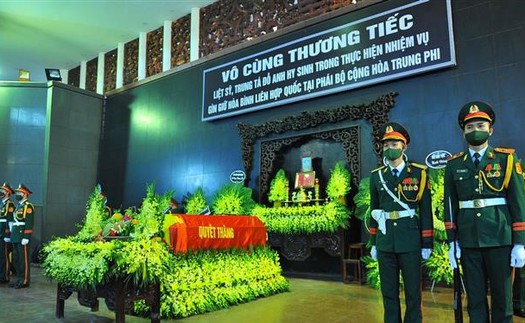 Thương tiếc Trung tá Đỗ Anh - sỹ quan gìn giữ hòa bình hy sinh khi làm nhiệm vụ nhân đạo quốc tế