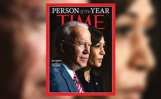 Tổng thống đắc cử Mỹ Joe Biden và Phó Tổng thống đắc cử Kamala Harris được tạp chí Time bầu là 'Nhân vật của năm'