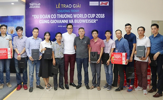 Tưng bừng lễ trao giải thưởng dự đoán World Cup 2018