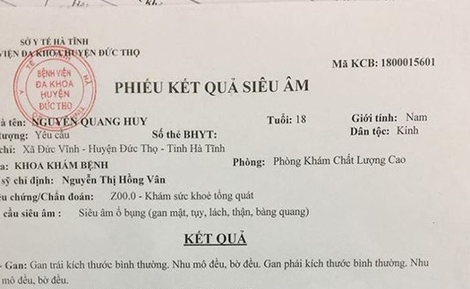 Ban Tuyển sinh Quân sự Bộ Quốc phòng thông tin về trường hợp thí sinh Nguyễn Quang Huy bị Học viện Hậu cần trả về