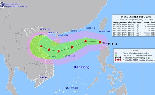 Bão Nesat vào Biển Đông trở thành bão số 6 năm 2022