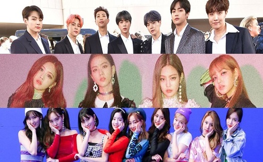 Thành viên đại diện của các nhóm nhạc K-pop hot nhất hiện nay: BTS, Blackpink…