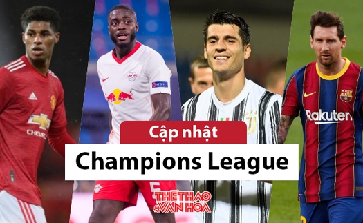 Cập nhật trực tiếp bóng đá Cúp C1: MU vs Leipzig, Juventus vs Barcelona