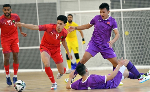 Tuyển futsal Việt Nam đá giao hữu thua Maroc