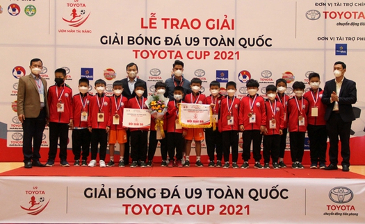 SLNA vô địch giải BĐ U9 toàn quốc Toyota Cup 2021