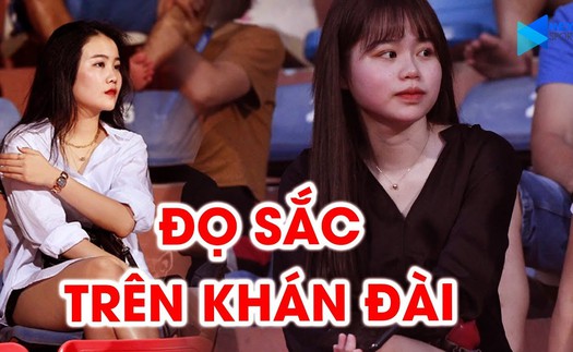 Bạn gái Quang Hải và Đoàn Văn Hậu 'đọ sắc' trên khán đài