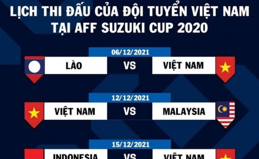 Lịch thi đấu AFF Cup 2021 - LTĐ bóng đá chính thức của ĐT Việt Nam