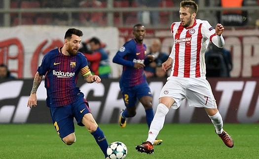 Video clip highlights trận Olympiacos 0-0 Barcelona