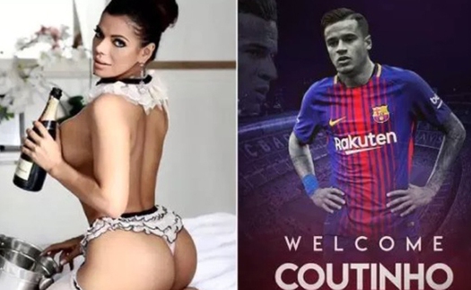 Hoa hậu siêu vòng 3 khiến gia đình Messi 'điêu đứng' đăng ảnh nóng đón Coutinho tới Barca