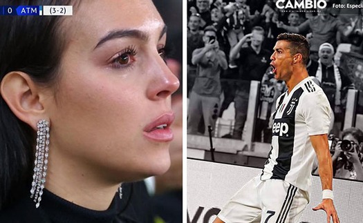 Người hâm mộ xúc động với hình ảnh Georgina Rodriguez bật khóc khi Ronaldo ghi bàn