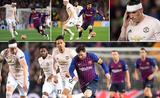 Messi hành hạ, biến Phil Jones thành ‘gã học việc’ 3 lần chỉ trong 10 giây