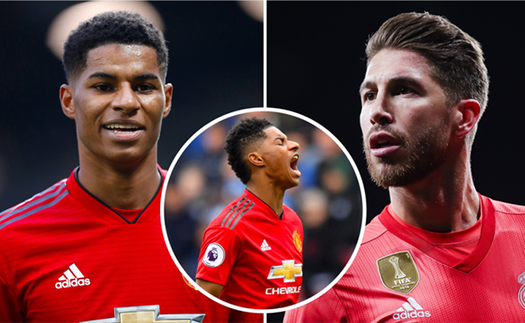 Hậu vệ Sergio Ramos ghi nhiều bàn hơn tiền đạo Marcus Rashford dù đá ít hơn