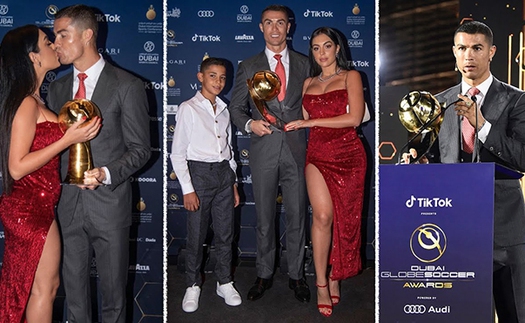 Bạn gái Ronaldo gợi cảm trong lễ trao giải Cầu thủ hay nhất thế kỷ