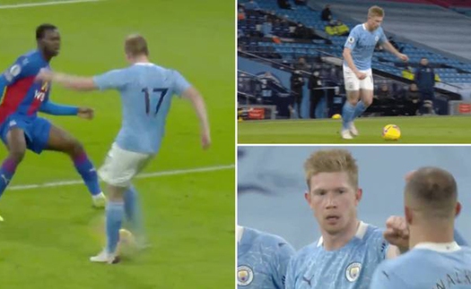 CĐV Man City phát cuồng vì cú vẩy má ngoài kiến tạo của De Bruyne