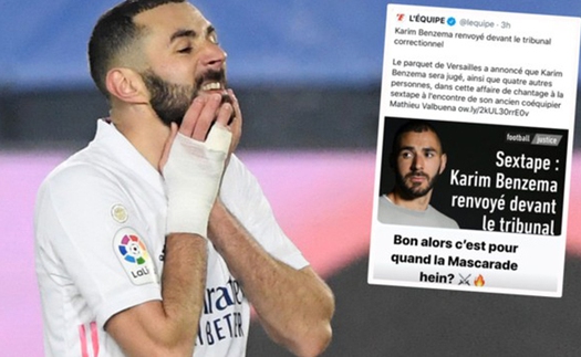 Hầu tòa vì cáo buộc tống tiền, Benzema phản ứng ra sao?