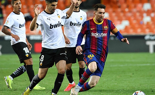 Valencia 2-3 Barca: Messi lập cú đúp, Barca bắt kịp Real, vòng tới tiếp Atletico Madrid