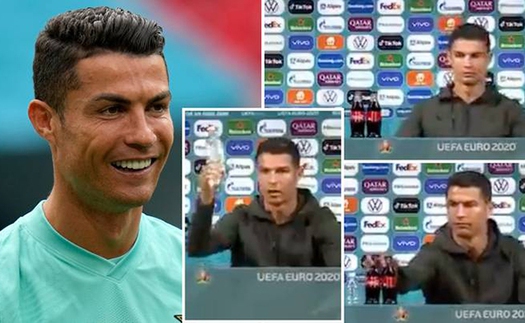 Fan tố Ronaldo 'đóng hai vai' khi gạt bỏ sản phẩm của nhà tài trợ EURO