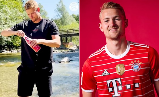 De Ligt hôn say đắm bạn gái trong ngày ra mắt Bayern Munich