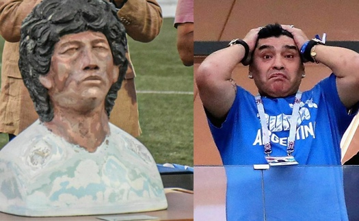 Tượng Maradona gia nhập 'Những thảm họa nghệ thuật' của các ngôi sao bóng đá