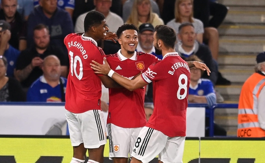 Leicester 0-1 MU: Sancho tỏa sáng, MU thắng trận thứ 3 liên tiếp