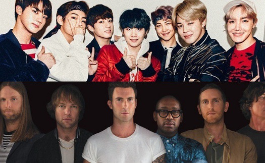 Maroon 5 úp mở cú 'bắt tay' với BTS, fan cực kỳ phấn khích