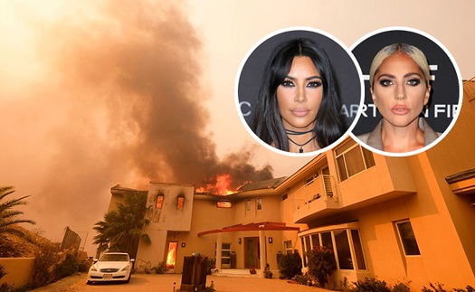 Siêu phố Malibu chìm trong biển lửa, Kim Kardashian, Lady Gaga tháo chạy