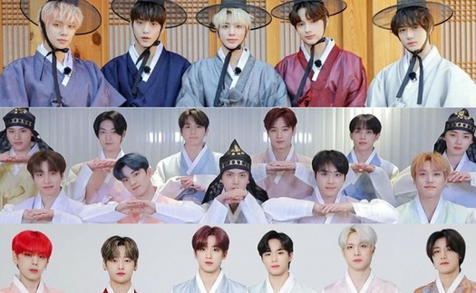 Kpop đua sắc trong trang phục Hanbok đón năm mới