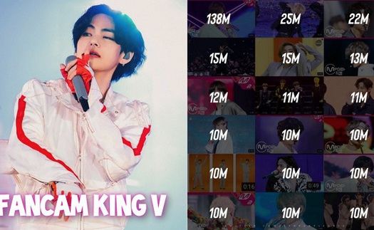 V BTS lập kỷ lục chưa từng về lượng fancam khủng, xem lại mà choáng ngợp