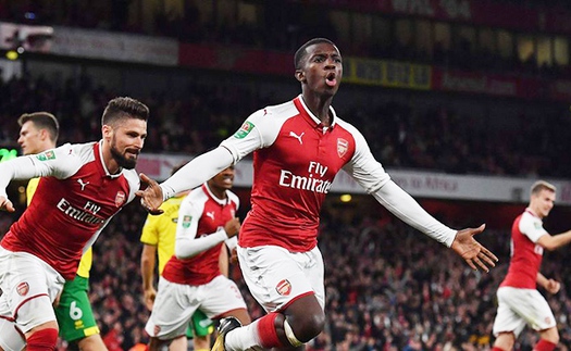 Video clip highlights bàn thắng trận Arsenal 2-1 Norwich